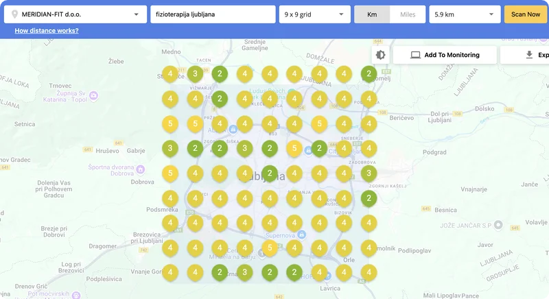 Meridian-Fit grid report - after our work positions in local pack - after