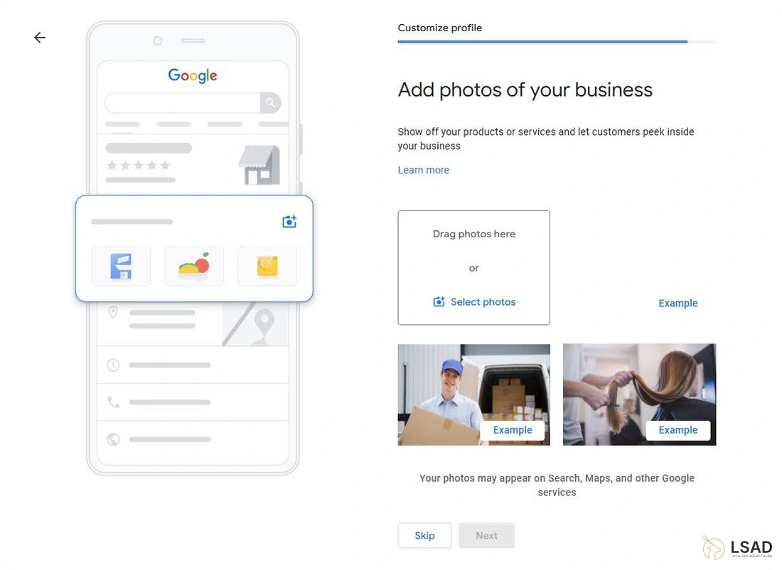 adding photos to business profile adding photos to GBP