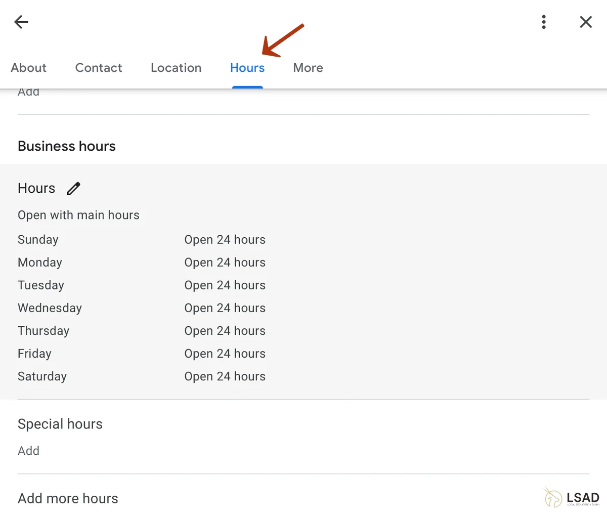 adding regular operating hours adding business hours to GBP