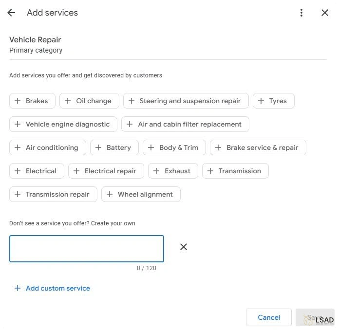 adding services to GBP adding services to profile
