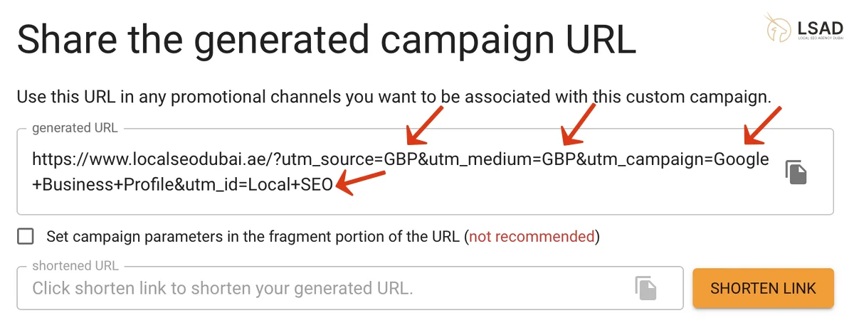 using UTM tags tracking with UTM tags using Google URL Campaign Builder